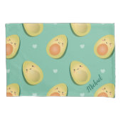 Kawaii Avocados Let's Avocuddle Pattern Kussensloop (Voorkant)