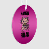 Kawaii Axalotl eten Ramen Ornament (voorkant)
