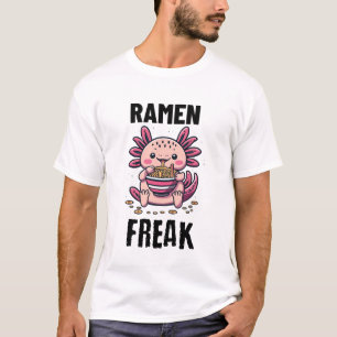Kawaii Axalotl eten Ramen T-shirt