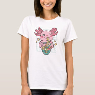 Kawaii Axolotl eet Ramen T-shirt
