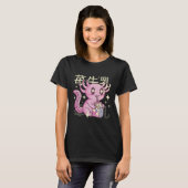Kawaii Axolotl en aardbeienmelk T-shirt (Voorkant volledig)