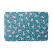 Kawaii Axolotl in Ocean Bath Mat (Voorkant)
