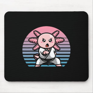Kawaii Axolotl Karate Funny Martial Arts Muismat