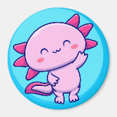 Kawaii Axolotl Magnet (Devant)