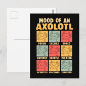 Kawaii Axolotl Mood Amphibian Joke Briefkaart (Voorkant / Achterkant)