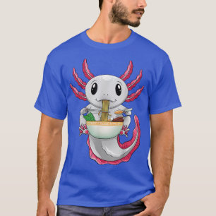 Kawaii Axolotl Otaku Japans Anime Ramen Noodles T-shirt