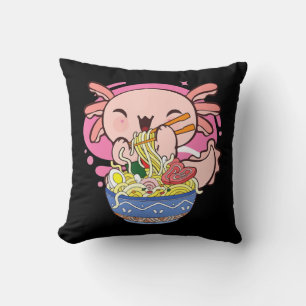 Kawaii Axolotl Ramen Japanese Anime Noodle Kindere Kussen