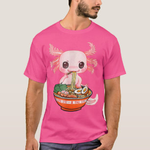 Kawaii Axolotl Ramen Noodles Japans Anime Otaku T-shirt