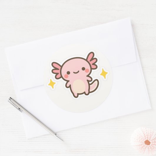 Kawaii Axolotl Sticker (Enveloppe)