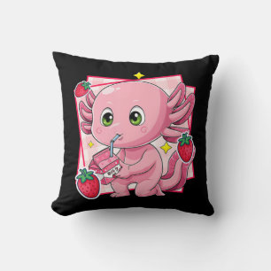 Kawaii Axolotl Strawberry Milk Japans Anime Gift Kussen