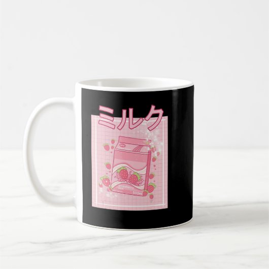 Kawaii Axolotl Strawberry Milk Shake Carton Japane Koffiemok (Links)