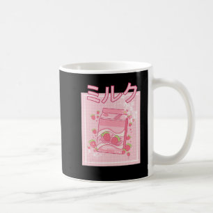 Kawaii Axolotl Strawberry Milk Shake Carton Japane Koffiemok
