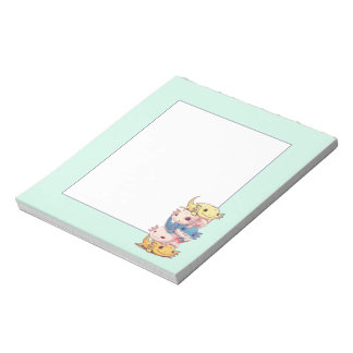 Kawaii Axolotl Vrienden Notitieblok