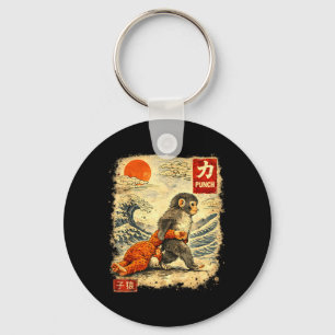 Kawaii Baby Aap Stomp Schattige Japanse Makaak Sleutelhanger