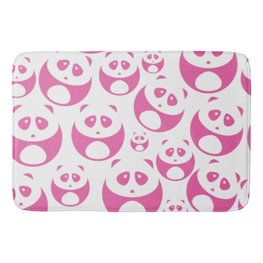 Kawaii Baby Roze en White Panda Pattern Badmat (Voorkant)