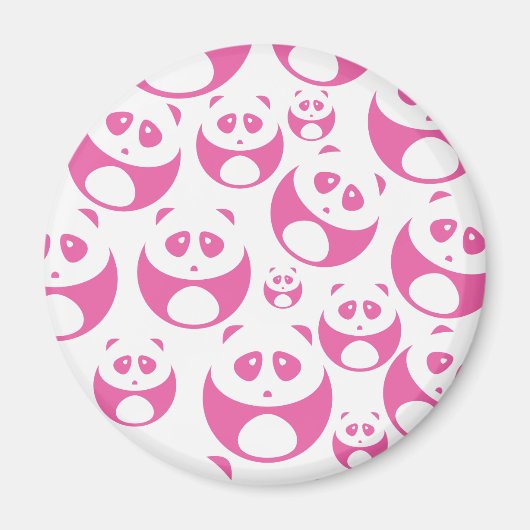 Kawaii Baby Roze en White Panda Pattern Magneet (Voorkant)