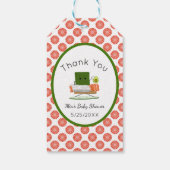 Kawaii Baby shower: Sushi en zalmrol Thema Cadeaulabel (Achterkant)