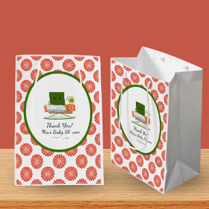 Kawaii Baby shower: Sushi en zalmrol Thema Medium Cadeauzakje