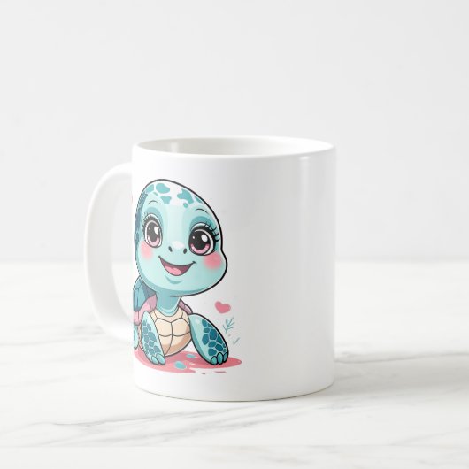 Kawaii Baby Turtle Mug (Devant gauche)
