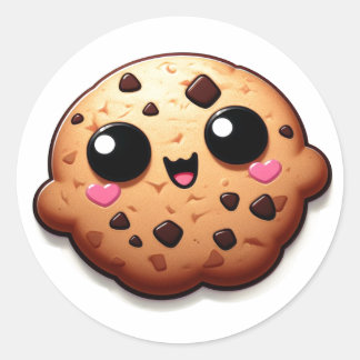 Kawaii Bakeshop's Chocolade Chip Cookie-Chippy Ronde Sticker