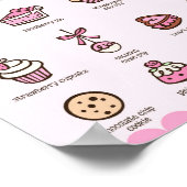 Kawaii bakkerijmenu met jouw naam poster (Hoek)