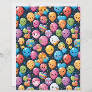 Kawaii ballon viering patroon scrapbook papier