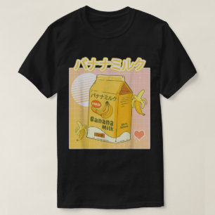 Kawaii Banaan Melk Japans Esthetisch Ontwerp T-shirt