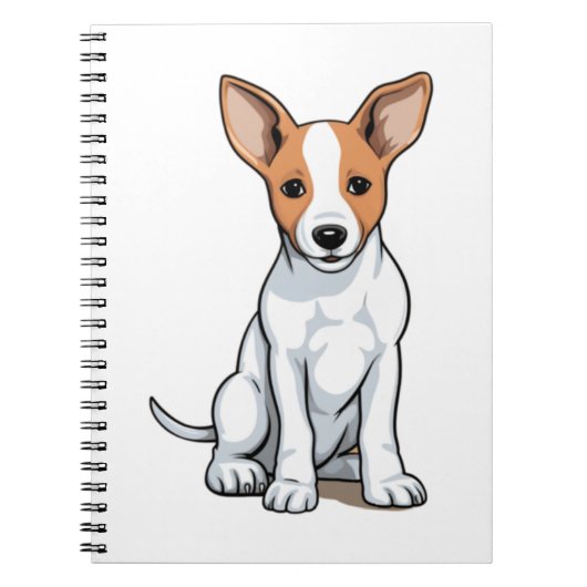 Kawaii Basenji Puppy Notitieboek (Voorkant)
