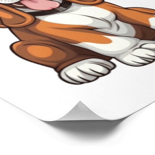 Kawaii Basset Hound Puppy Poster (Hoek)