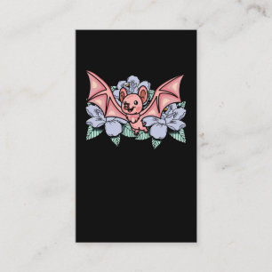Kawaii Bat Pastel Gothic Flowers Visitekaartje