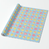 Kawaii Battenberg Cake & Cup in Tea Cadeaupapier (Uitgerold)