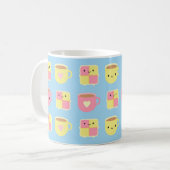 Kawaii Battenberg Cake & Cup in Tea Koffiemok (Voorkant links)