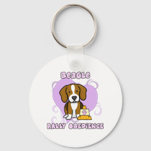 Kawaii Beagle Rally Obedience Sleutelhanger
