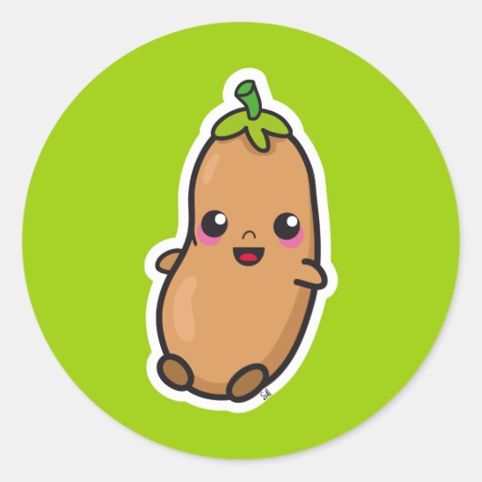 Kawaii Bean sticker (Voorkant)