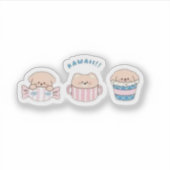 Kawaii Bear Sticker – Cute Pastel Cartoon Vinyl De (Devant)