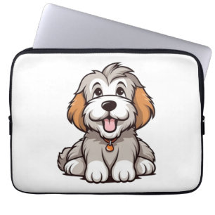 Kawaii Bearded Collie Puppy Laptop Sleeve
