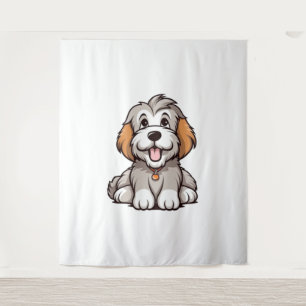 Kawaii Bearded Collie Puppy Wandkleed