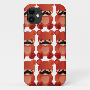 Kawaii Beer met Mustache Humor iPhone Case
