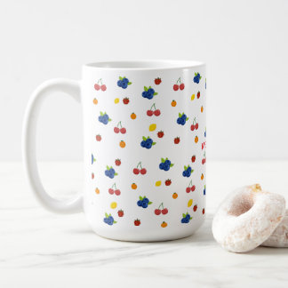 Kawaii-bessen en kersenpatroon snoeppot koffiemok