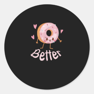 Kawaii Bijpassend Koppel Koffie En Donut Beter Sam Ronde Sticker