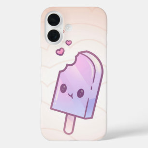 Kawaii Bitten Popsicle – Schattigee pastelijzel Lo iPhone 16 Hoesje