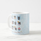 Kawaii Black Cat Birthday Mug | Birthday Meows (Devant gauche)