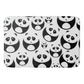 Kawaii Black en White Panda Pattern Badmat (Voorkant)