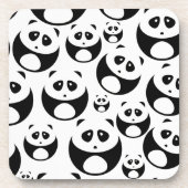 Kawaii Black en White Panda Pattern Bier Onderzetter (Voorkant)