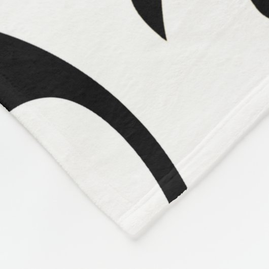 Kawaii Black en White Panda Pattern Fleece Deken (Hoek)