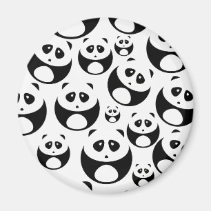 Kawaii Black en White Panda Pattern Magneet