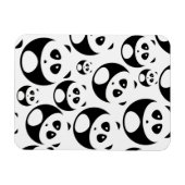 Kawaii Black en White Panda Pattern Magneet (Horizontaal)