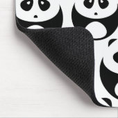 Kawaii Black en White Panda Pattern Muismat (Hoek)