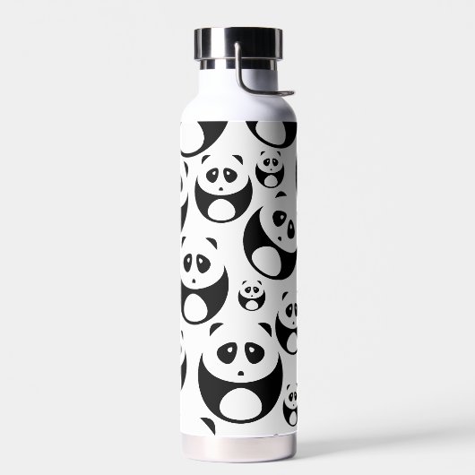 Kawaii Black en White Panda Pattern Waterfles (Links)