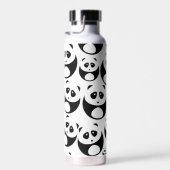 Kawaii Black en White Panda Pattern Waterfles (Rechts)